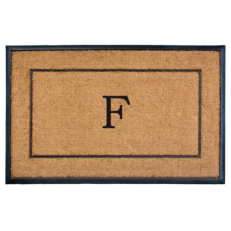 Calloway Mills Monogram Door Mat, Black, Natural, 30 in W x 48 in L 101633048F